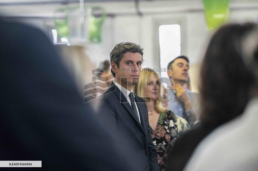 President Macron Visit To Argensol Vocational School - Orange