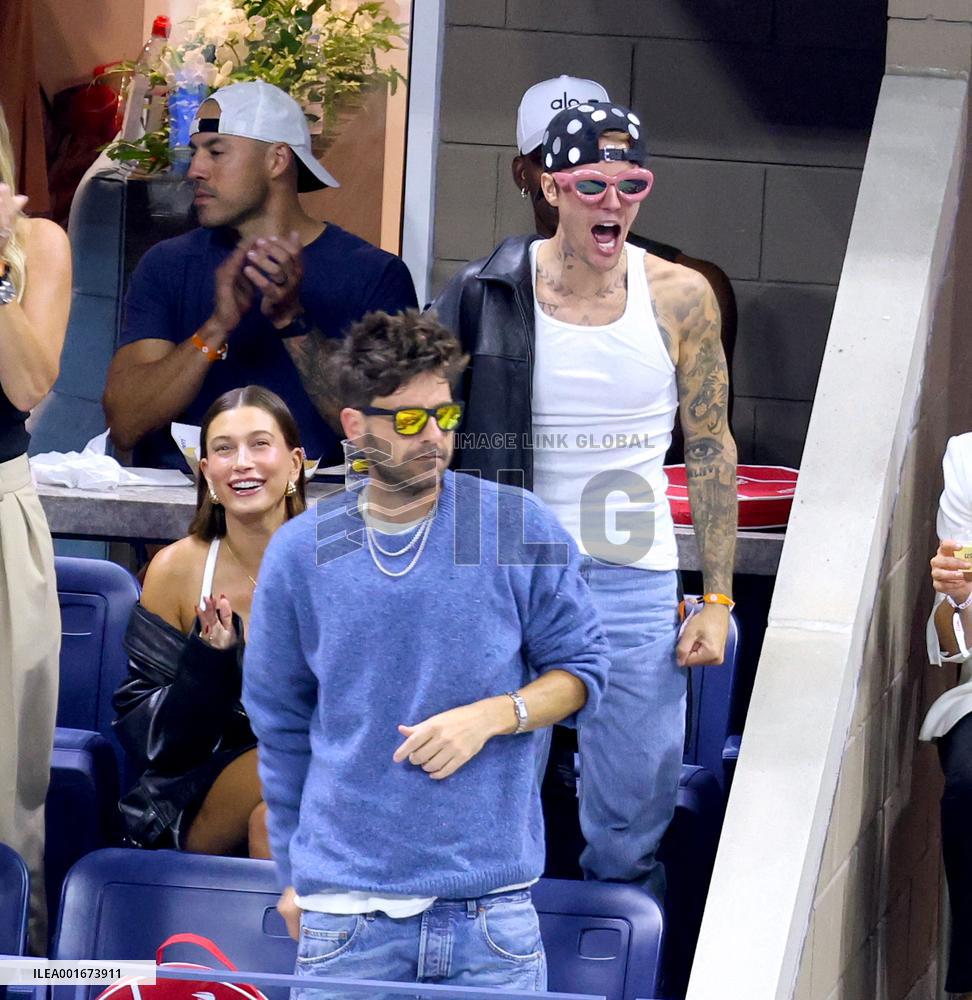 Biebers Attend US Open - NYC