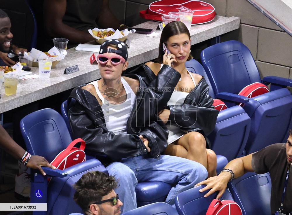 Biebers Attend US Open - NYC