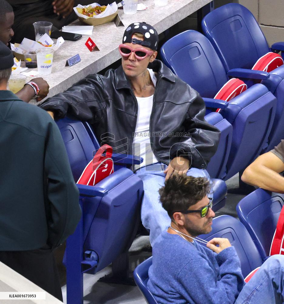 Biebers Attend US Open - NYC