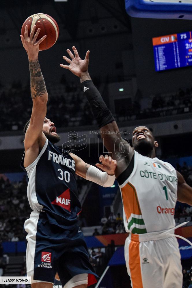 (SP)INDONESIA-JAKARTA-BASKETBALL-FIBA WORLD CUP-CLASSIFICATION ROUND-CIV VS FRA