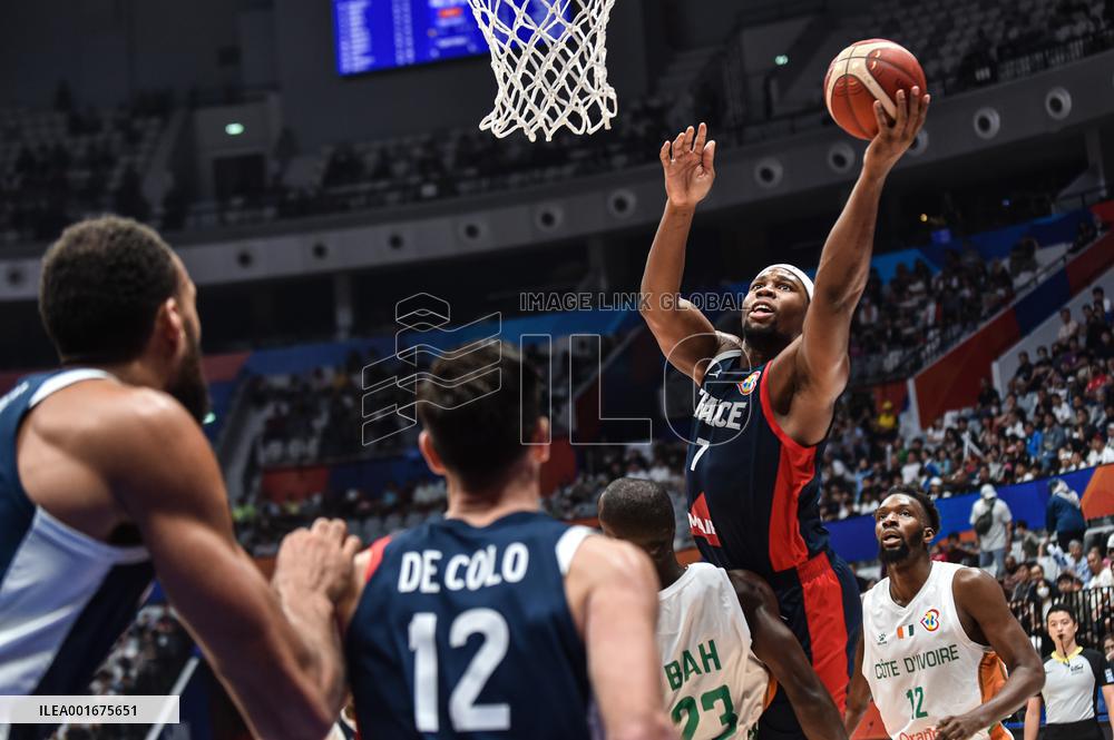 (SP)INDONESIA-JAKARTA-BASKETBALL-FIBA WORLD CUP-CLASSIFICATION ROUND-CIV VS FRA