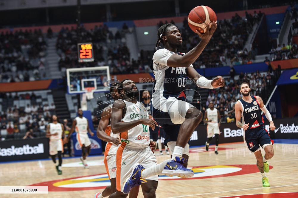 (SP)INDONESIA-JAKARTA-BASKETBALL-FIBA WORLD CUP-CLASSIFICATION ROUND-CIV VS FRA