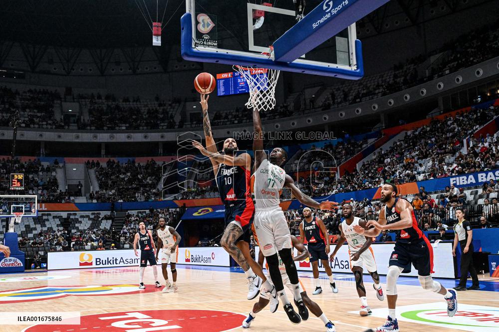 (SP)INDONESIA-JAKARTA-BASKETBALL-FIBA WORLD CUP-CLASSIFICATION ROUND-CIV VS FRA