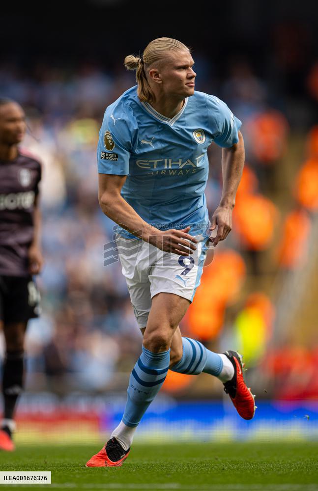 (SP)BRITAIN-MANCHESTER-FOOTBALL-ENGLISH PREMIER LEAGUE-MANCHESTER CITY VS FULHAM