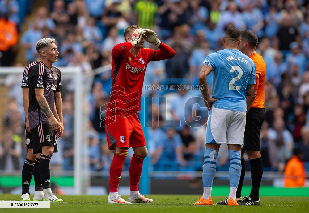 (SP)BRITAIN-MANCHESTER-FOOTBALL-ENGLISH PREMIER LEAGUE-MANCHESTER CITY VS FULHAM