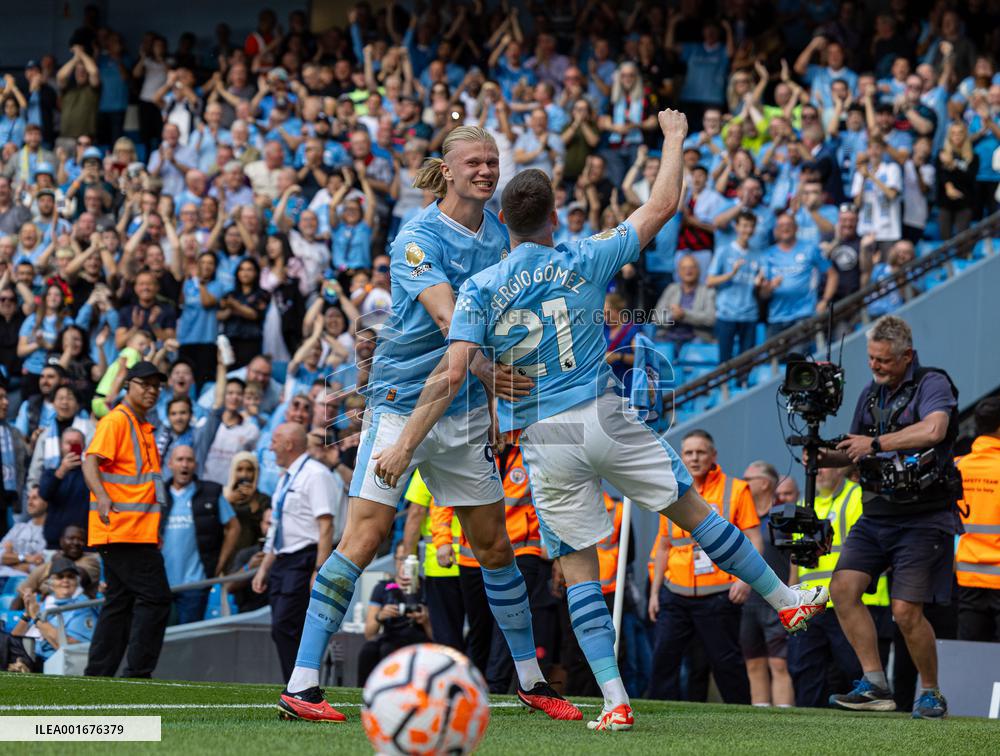 (SP)BRITAIN-MANCHESTER-FOOTBALL-ENGLISH PREMIER LEAGUE-MANCHESTER CITY VS FULHAM