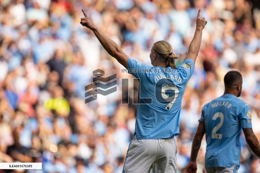 (SP)BRITAIN-MANCHESTER-FOOTBALL-ENGLISH PREMIER LEAGUE-MANCHESTER CITY VS FULHAM