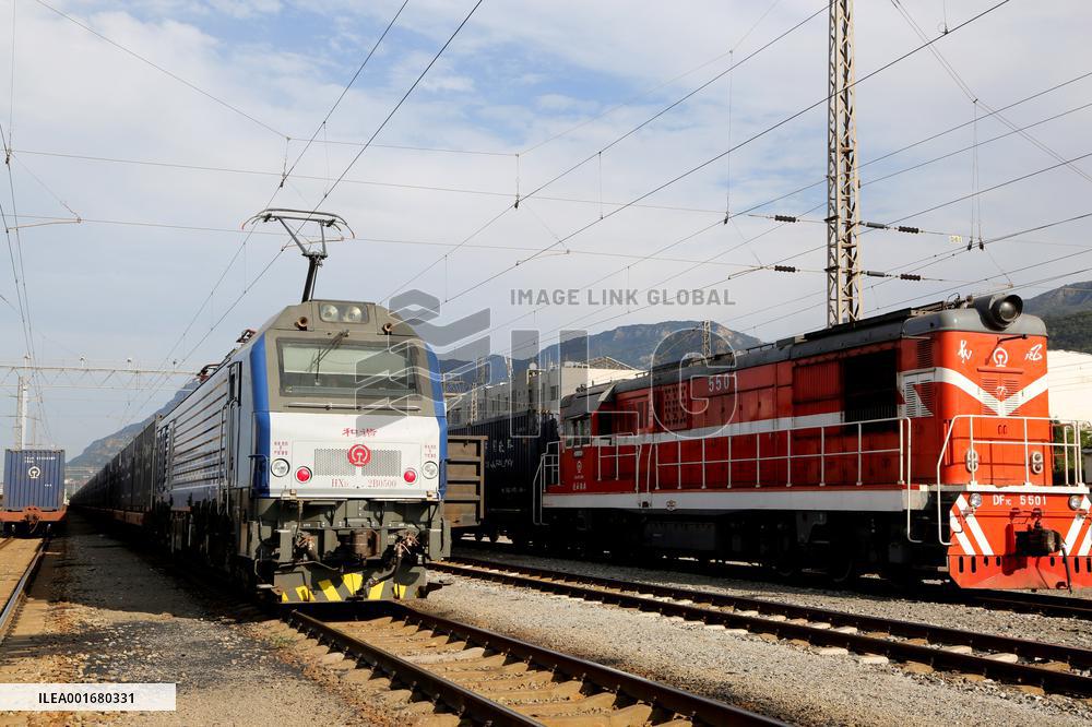 China-europe Freight Train in Lianyungang