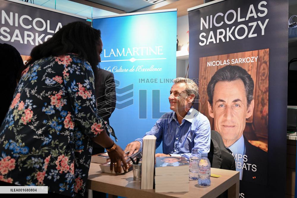 Nicolas Sarkozy Signs His Book - Paris