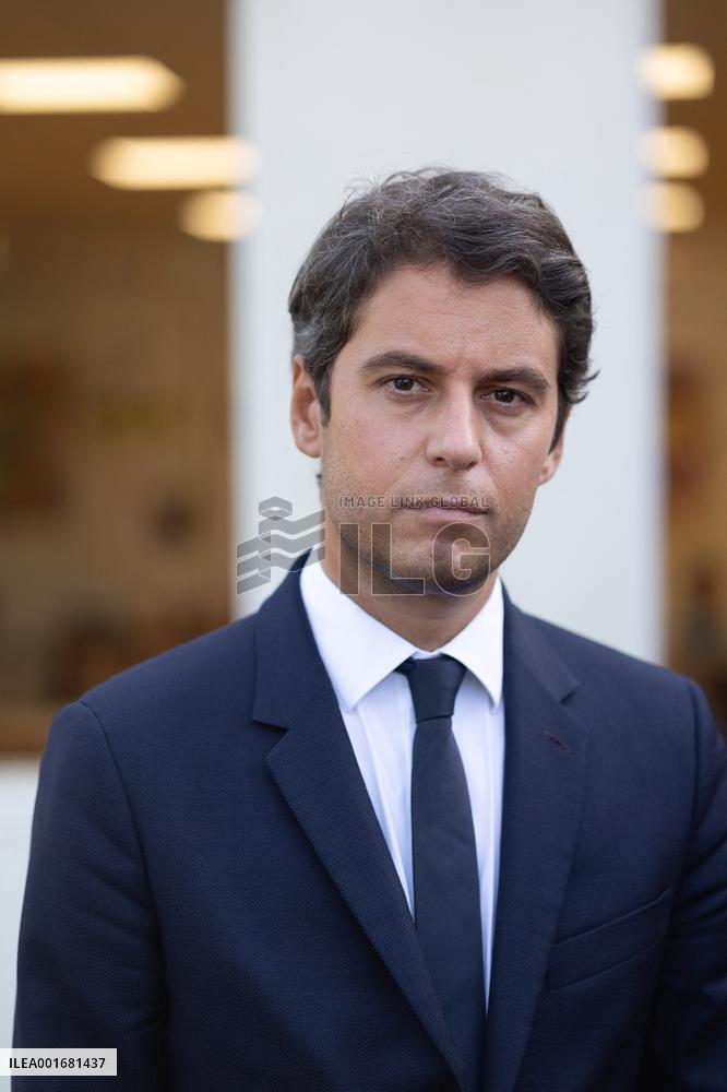 Elisabeth Borne and Gabriel Attal visit a primary school - Saint-Germain-sur-Ille