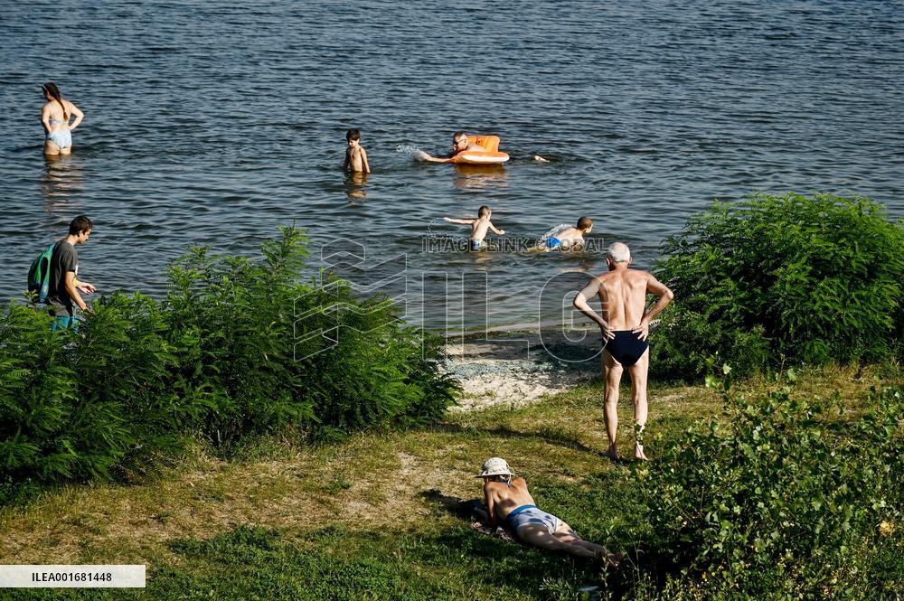 Beach in Zaporizhzhia