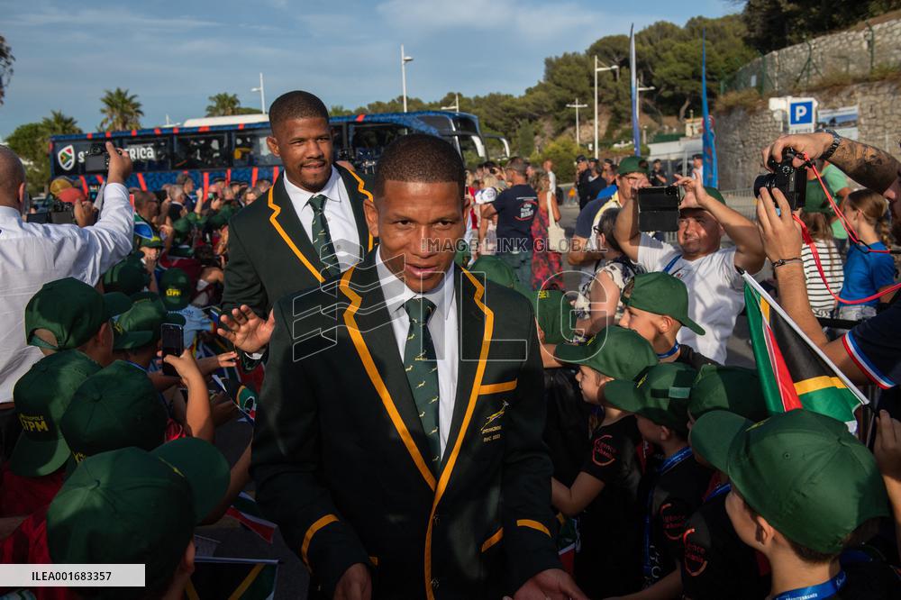 Rugby World Cup - South African Team Welcome - Toulon
