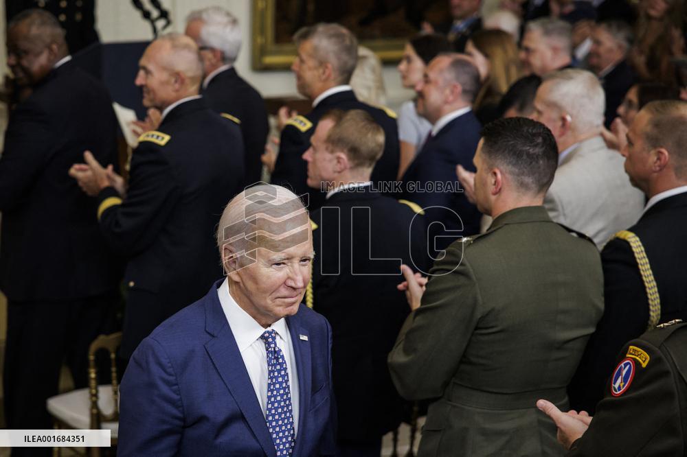 DC: President Biden Awards the Medal of Honor to US Army Captain Larry Taylor