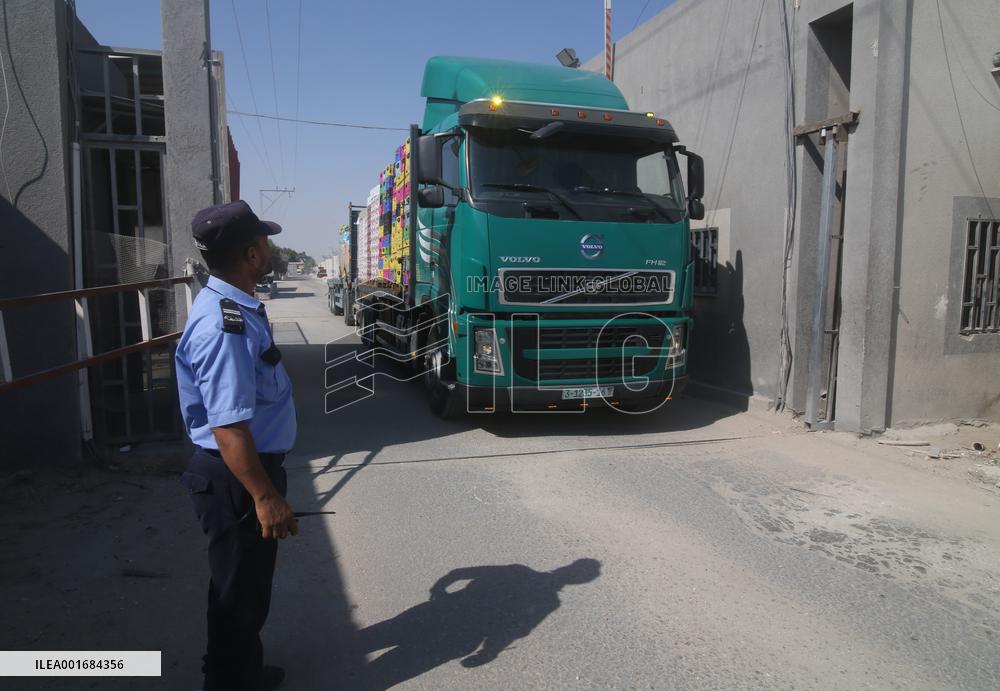 MIDEAST-GAZA-RAFAH-GOODS-EXPORTING-SUSPENSION