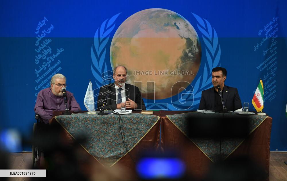 IRAN-TEHRAN-INTERNATIONAL CONFERENCE ON COMBATING SAND AND DUST STORMS-PRESS CONFERENCE