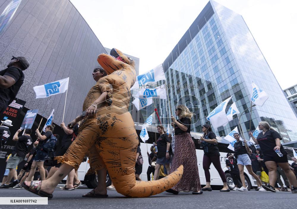 Quebec Health-Care Workers Protest - Montreal