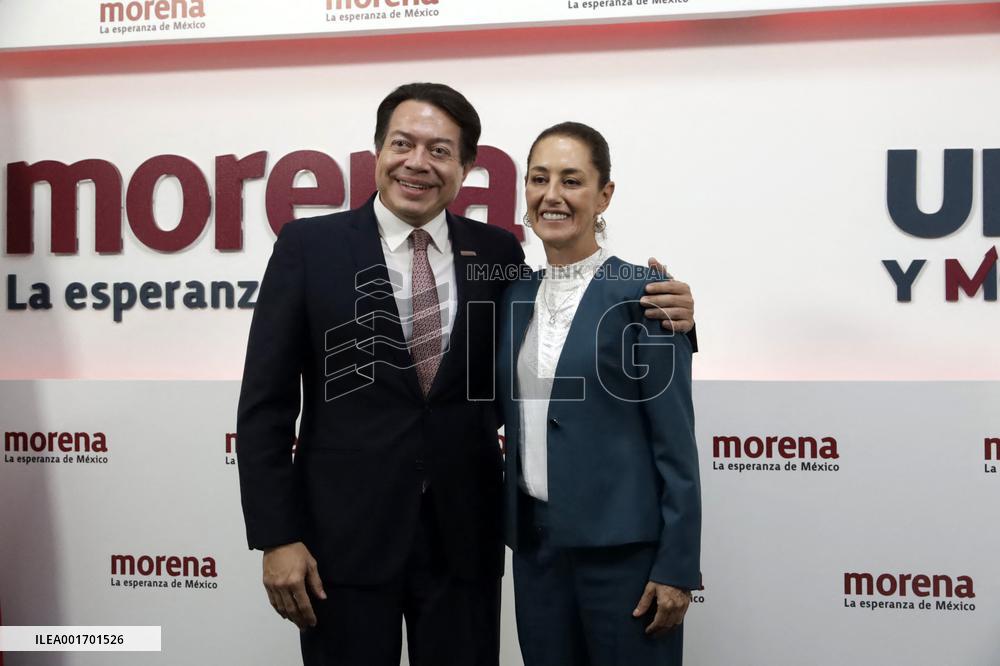 Presidential Candidate Claudia Sheinbaum Press Conference - Mexico City