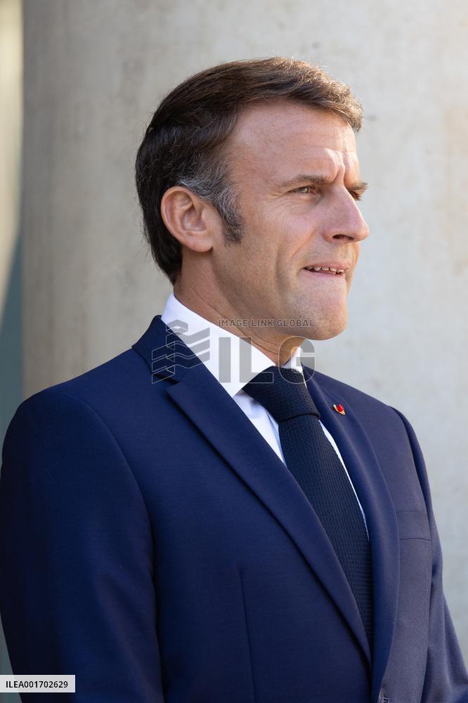 Emmanuel Macron meets with Prime minister James Marape - Paris