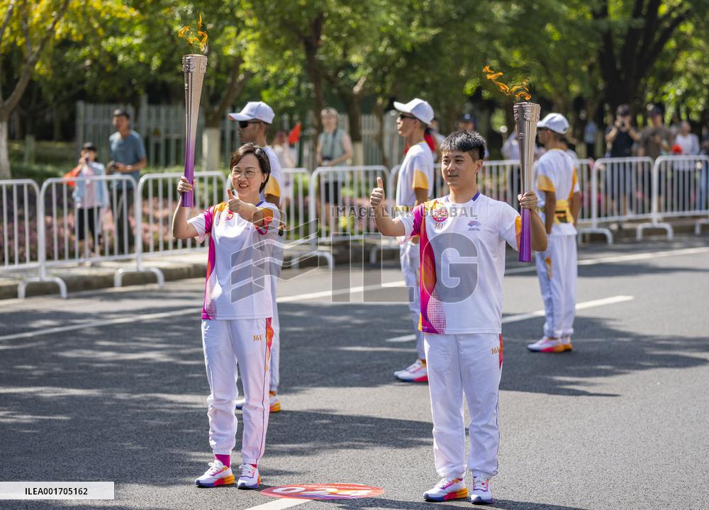 (SP)CHINA-HUZHOU-ASIAN GAMES-TORCH RELAY (CN)