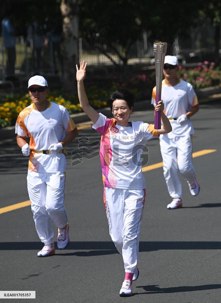 (SP)CHINA-HUZHOU-ASIAN GAMES-TORCH RELAY (CN)
