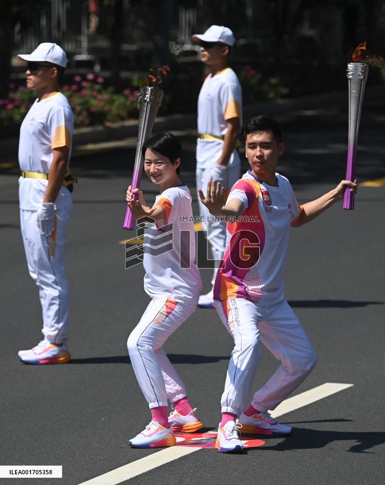 (SP)CHINA-HUZHOU-ASIAN GAMES-TORCH RELAY (CN)