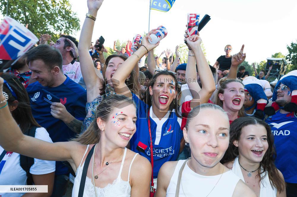 Rugby World Cup - Fans Flock At Rugby Village - Toulouse