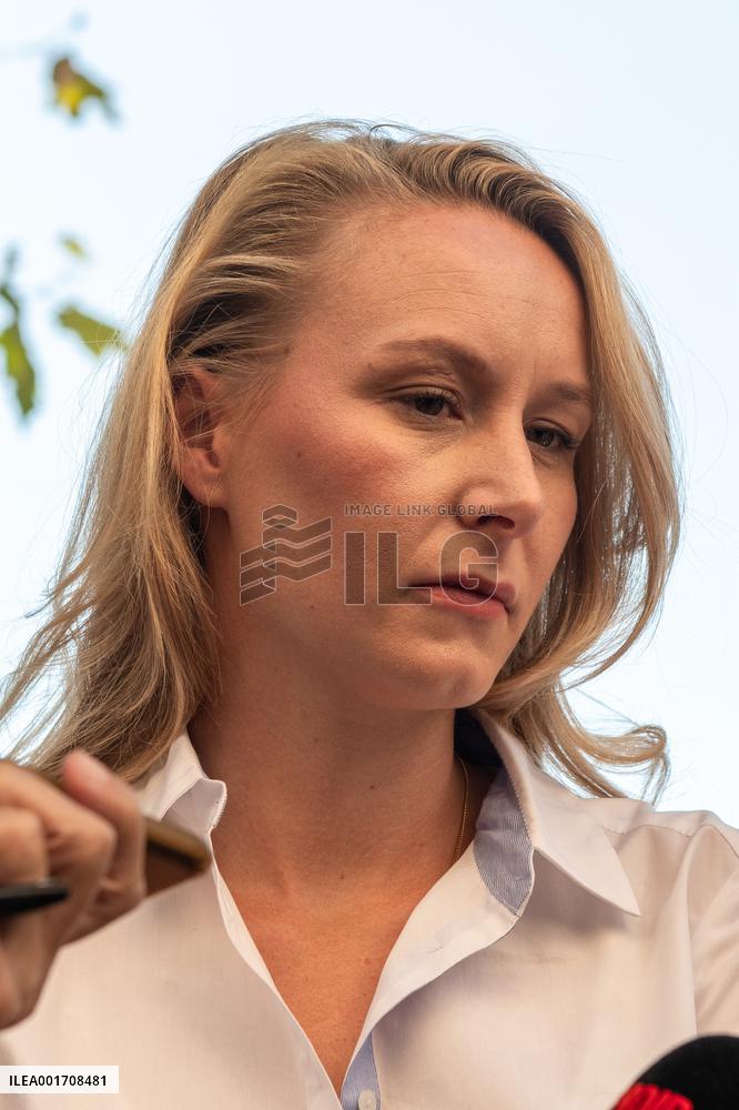 Eric Zemmour And Marion Marechal Visit To The Market - Cogolin