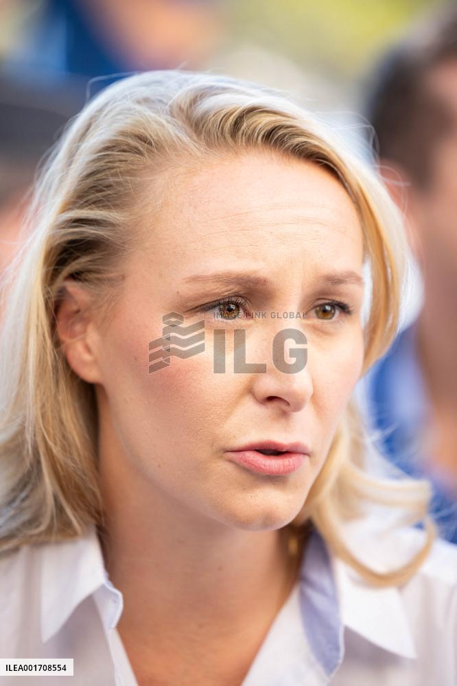 Eric Zemmour And Marion Marechal Visit To The Market - Cogolin