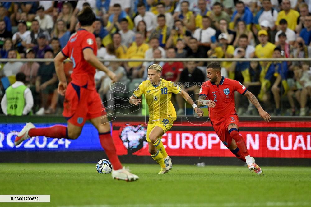 Ukraine 1-1 England in EURO 2024 qualifier in Wroclaw