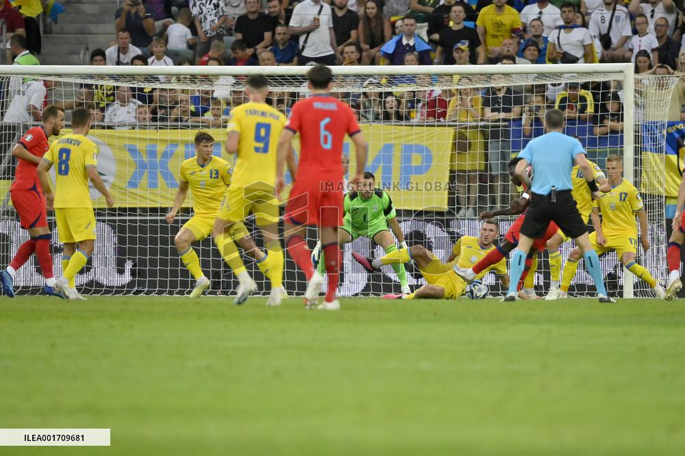 Ukraine 1-1 England in EURO 2024 qualifier in Wroclaw