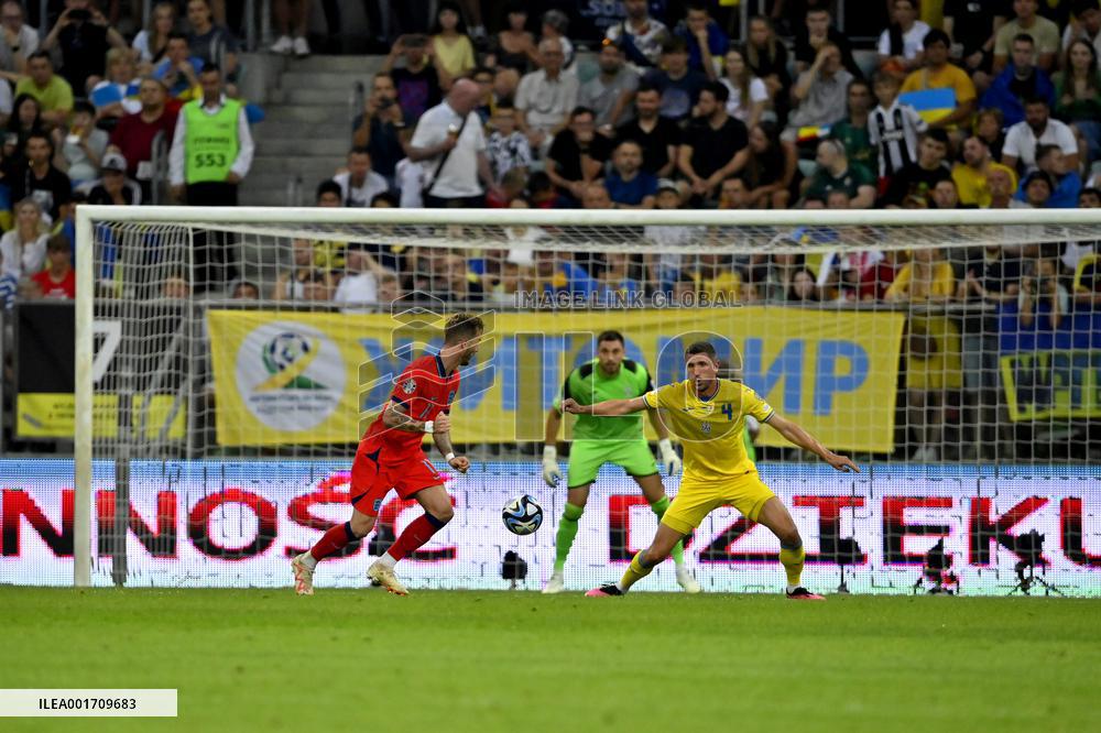 Ukraine 1-1 England in EURO 2024 qualifier in Wroclaw