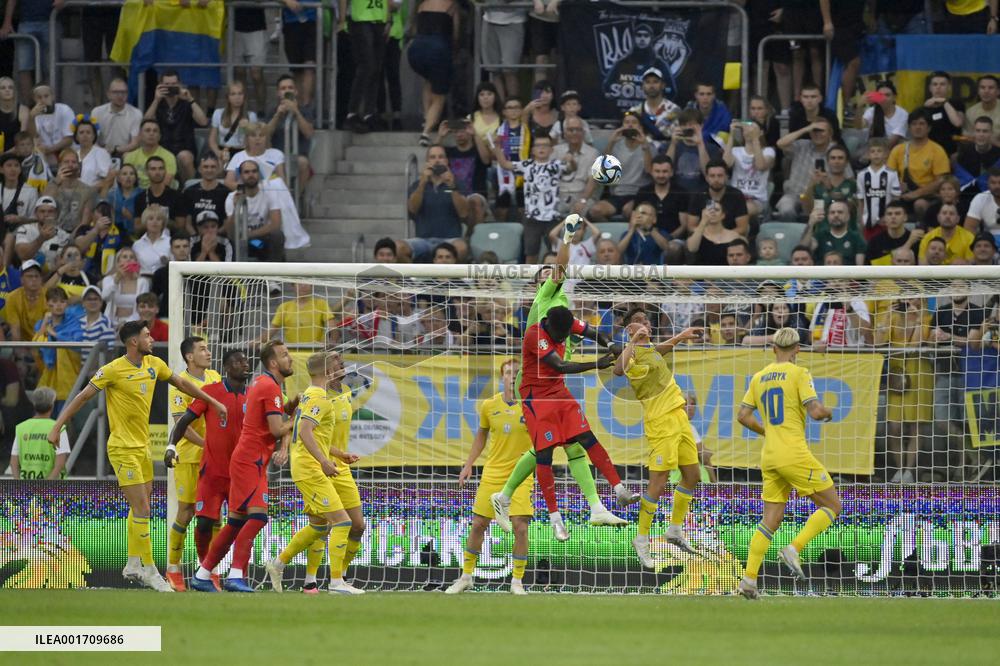 Ukraine 1-1 England in EURO 2024 qualifier in Wroclaw