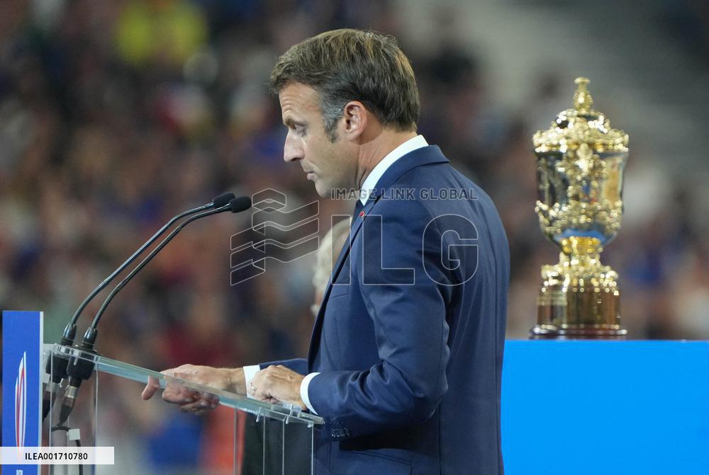 Rugby World Cup - Macron Booed At The Opening Ceremony