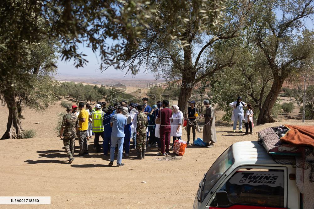 Organisation in the mountain village after the earthquake - Tafeghaghte