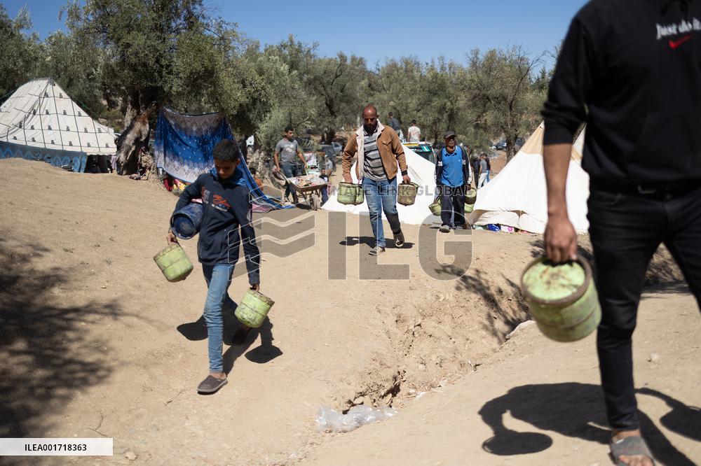 Organisation in the mountain village after the earthquake - Tafeghaghte