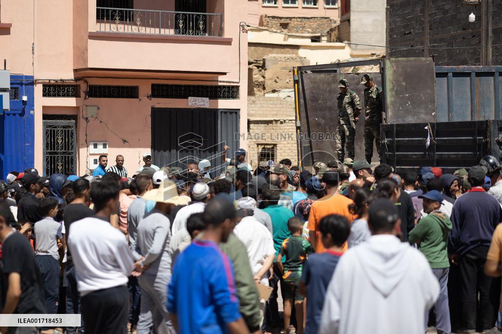 Organisation in the city after the earthquake - Amizmiz
