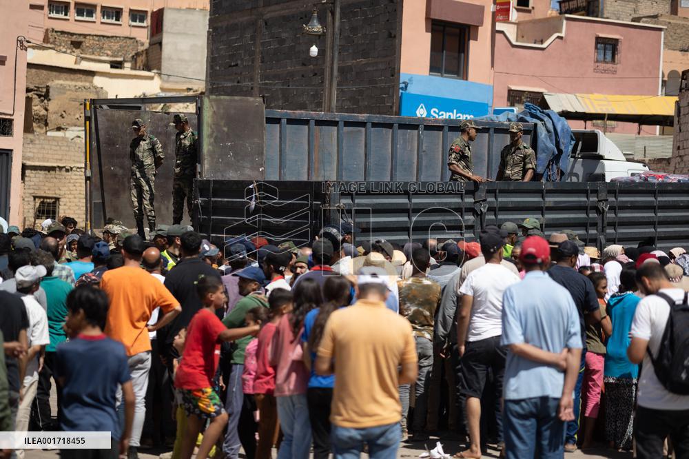 Organisation in the city after the earthquake - Amizmiz