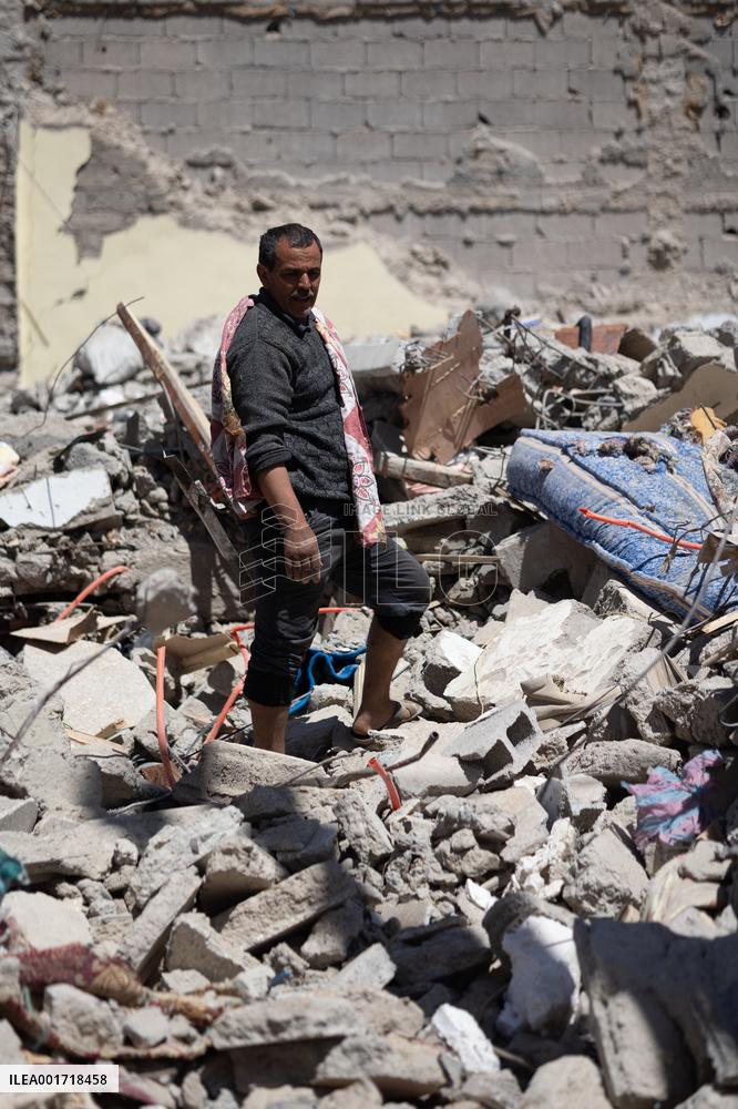 Organisation in the city after the earthquake - Amizmiz