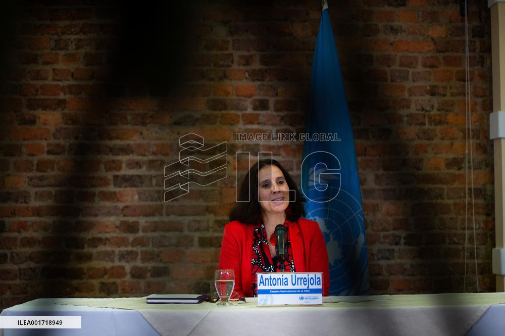 Antonia Urrejola Press Conference in Colombia