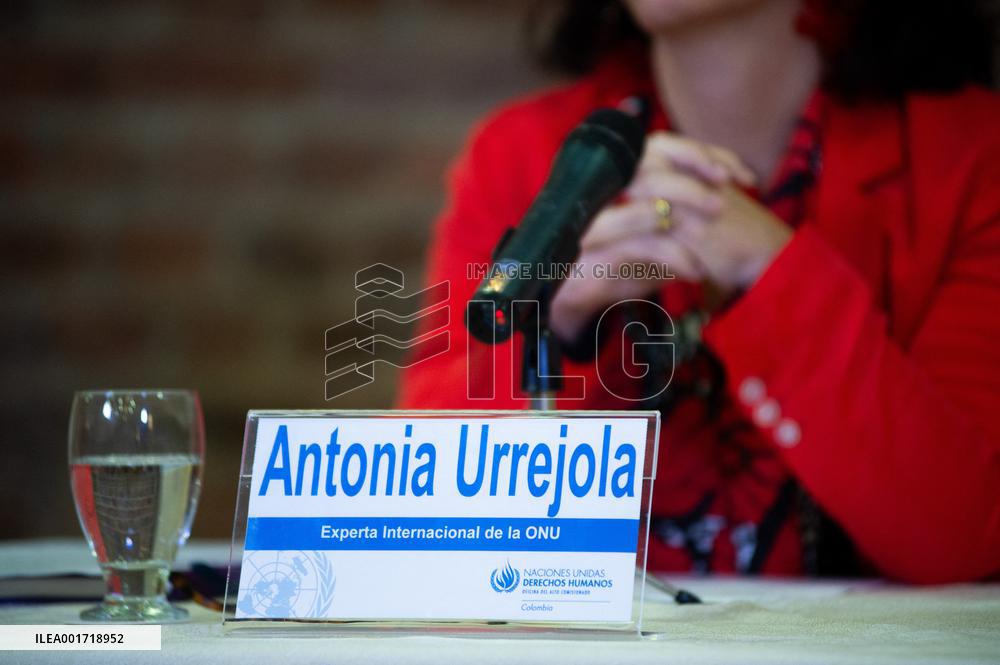 Antonia Urrejola Press Conference in Colombia