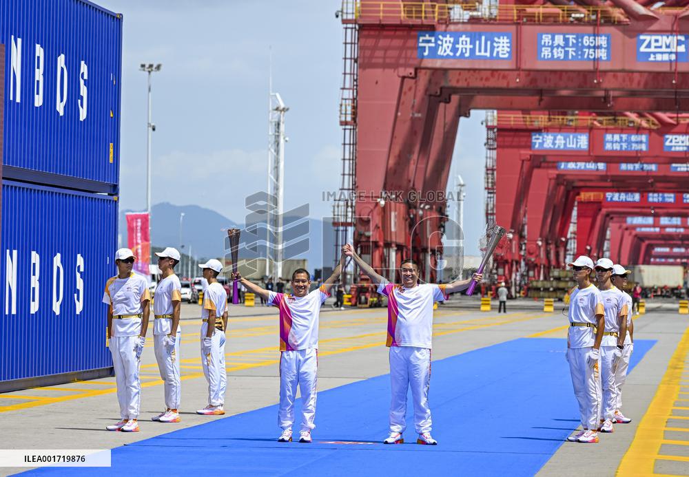 (SP)CHINA-NINGBO-ASIAN GAMES-TORCH RELAY (CN)