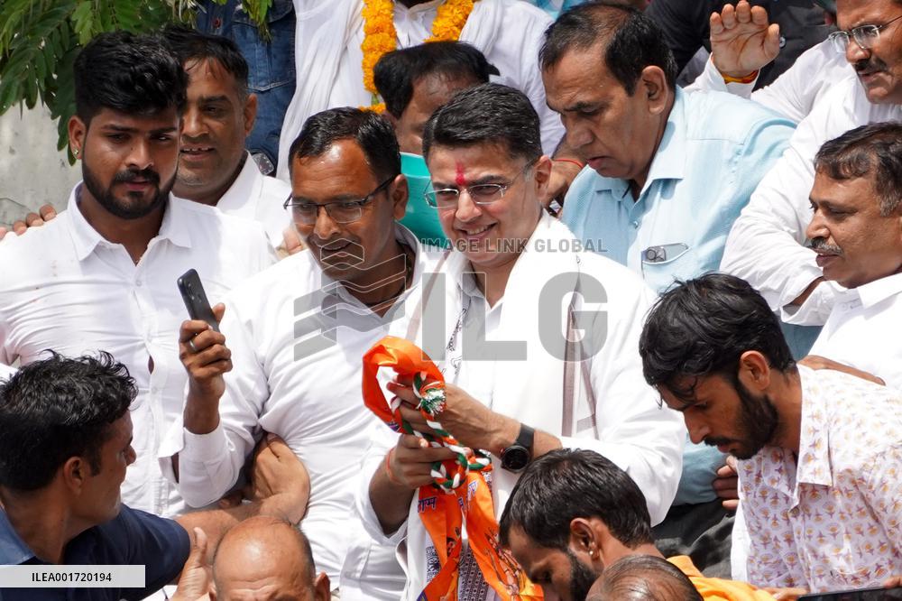 Indian Congress leader Sachin Pilot Visits - Ajmer