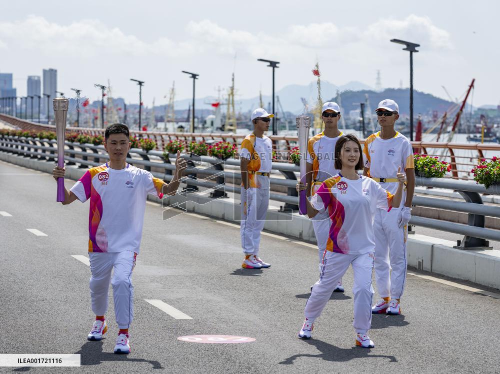 (SP)CHINA-ZHOUSHAN-ASIAN GAMES-TORCH RELAY (CN)