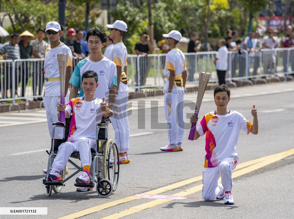 (SP)CHINA-ZHOUSHAN-ASIAN GAMES-TORCH RELAY (CN)