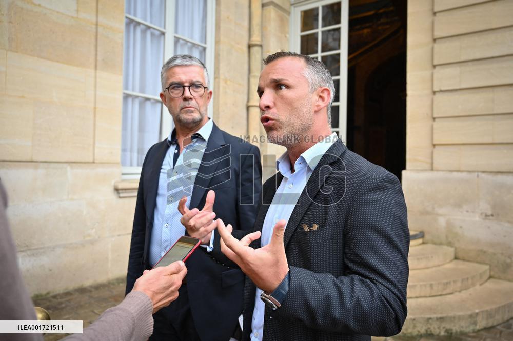 Elisabeth Borne Receives Bertrand Pancher And Christophe Naegelen - Paris