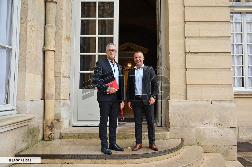 Elisabeth Borne Receives Bertrand Pancher And Christophe Naegelen - Paris