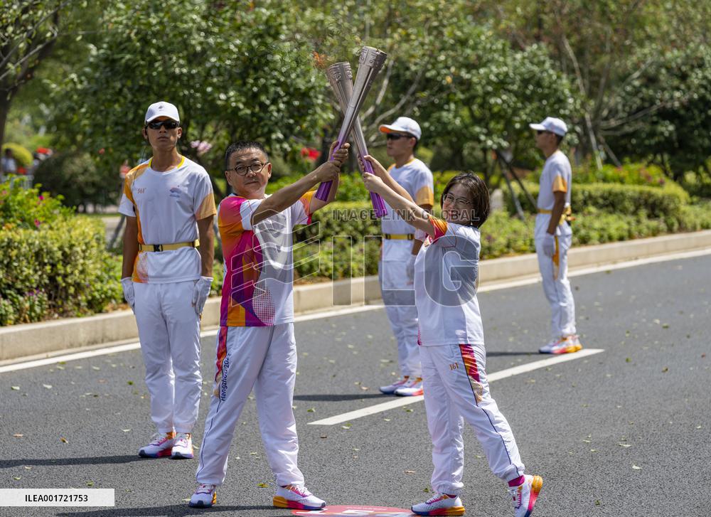 (SP)CHINA-ZHOUSHAN-ASIAN GAMES-TORCH RELAY (CN)