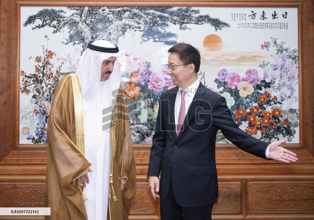 CHINA-BEIJING-HAN ZHENG-UAE-SAQR GHUBASH-MEETING (CN)