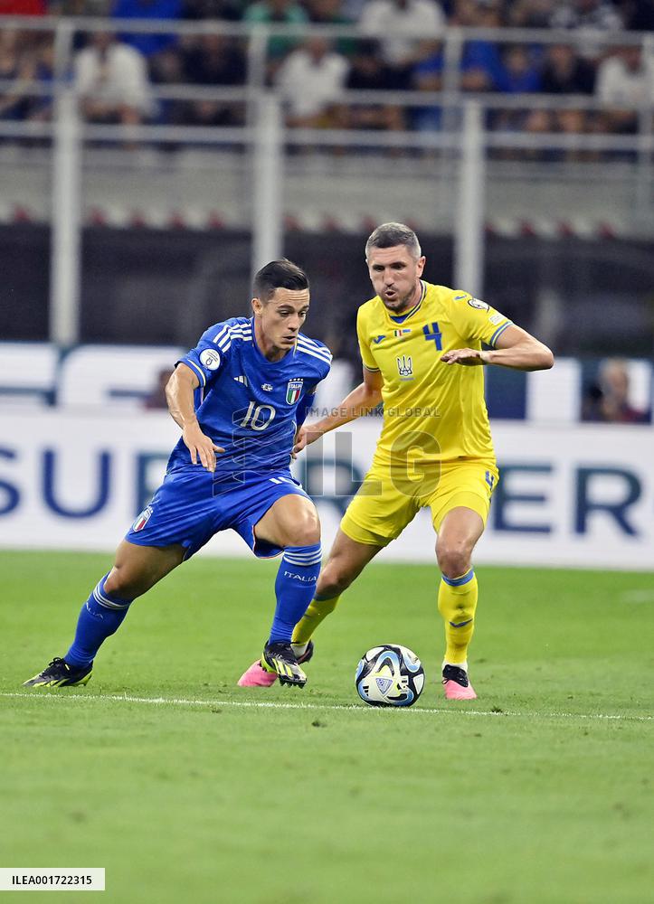 Italy 2-1 Ukraine in EURO 2024 qualifier in Milan